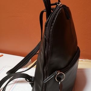 Genuine Italian leather Tignanello backpack black